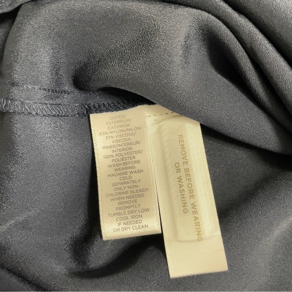 Ann Taylor Loft Floral Sheer Navy Blue Winter Garden Flounce Flare Dress Medium - Picture 9 of 10